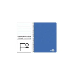 Cuaderno Espiral Liderpapel Write Tamaño Folio 80 hojas Rayado Horizontal de Color Azul