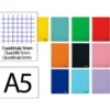 CUADERNO ESPIRAL LIDERPAPEL DIN A5 SMART TAPA BLANDA 80H 75GR CUADRO 5MM CON MARGEN COLORES SURTIDOS