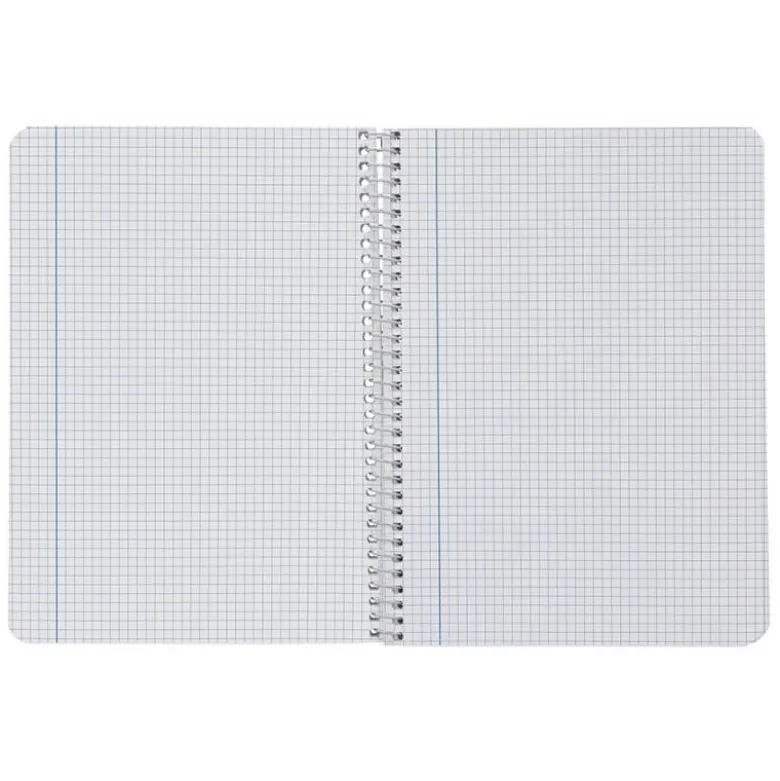 CUADERNO ESPIRAL LIDERPAPEL DIN A5 SMART TAPA BLANDA 80H 75GR CUADRO 5MM CON MARGEN COLORES SURTIDOS