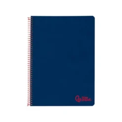 CUADERNO ESPIRAL LIDERPAPEL A4 WONDER TAPA PLASTICO 80H 90GR PAUTA ESTRECHA 2,5MM CON MARGEN COLOR AZUL MARINO