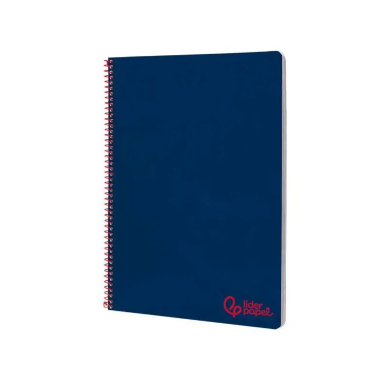 CUADERNO ESPIRAL LIDERPAPEL A4 WONDER TAPA PLASTICO 80H 90GR PAUTA ESTRECHA 2,5MM CON MARGEN COLOR AZUL MARINO