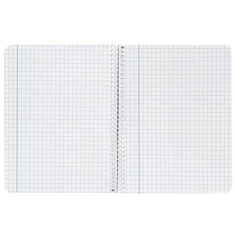 CUADERNO ESPIRAL LIDERPAPEL DIN A4 WITTY TAPA DURA 80H 90GR CUADRO 6MM CON MARGEN COLORES SURTIDOS