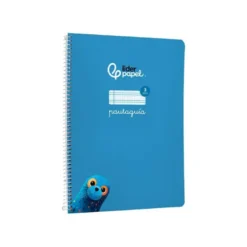 CUADERNO ESPIRAL LIDERPAPEL DI N A4 PAUTAGUIA TAPA BLANDA 80H 75 GR CUADRO PAUTADO 3MM COLOR AZUL