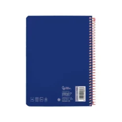 CUADERNO ESPIRAL LIDERPAPEL DIN A5 WITTY TAPA DURA 80H 90GR CUADRO 4MM CON MARGEN COLOR AZUL MARINO