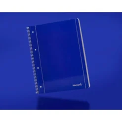 Cuaderno espiral liderpapel a4 micro serie azul tapa blanda 80h 80 gr cuadro5mm con margen 4 taladros color azul