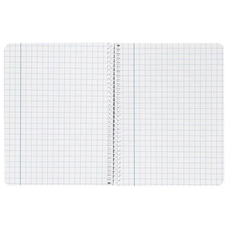CUADERNO ESPIRAL LIDERPAPEL DIN A4 WITTY TAPA DURA 80H 90GR CUADRO 8MM CON MARGEN COLORES SURTIDOS