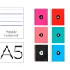 CUADERNO ESPIRAL LIDERPAPEL A5 MICRO ANTARTIK TAPA FORRADA 120 H 100G HORIZONTAL 5 BANDAS6 TALADROS COLORES SURTIDOS