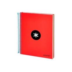 CUADERNO ESPIRAL LIDERPAPEL A5 MICRO ANTARTIK TAPA FORRADA 120 H 100G HORIZONTAL 5 BANDAS6 TALADROS COLORES SURTIDOS
