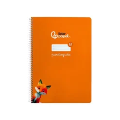 CUADERNO ESPIRAL LIDERPAPEL DI N A4 PAUTAGUIA TAPA BLANDA 80H 75 GR CUADRO PAUTADO 2,5MM COLOR NARANJA