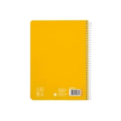 CUADERNO ESPIRAL LIDERPAPEL DI N A5 PAUTAGUIA TAPA BLANDA 40H 75 GR CUADRO PAUTADO 4MM COLOR AMARILLO