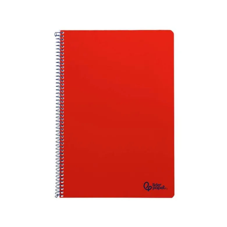 CUADERNO ESPIRAL LIDERPAPEL DIN A4 SMART TAPA BLANDA 80H 75GR PAUTA 3,5MM CON MARGEN COLOR ROJO