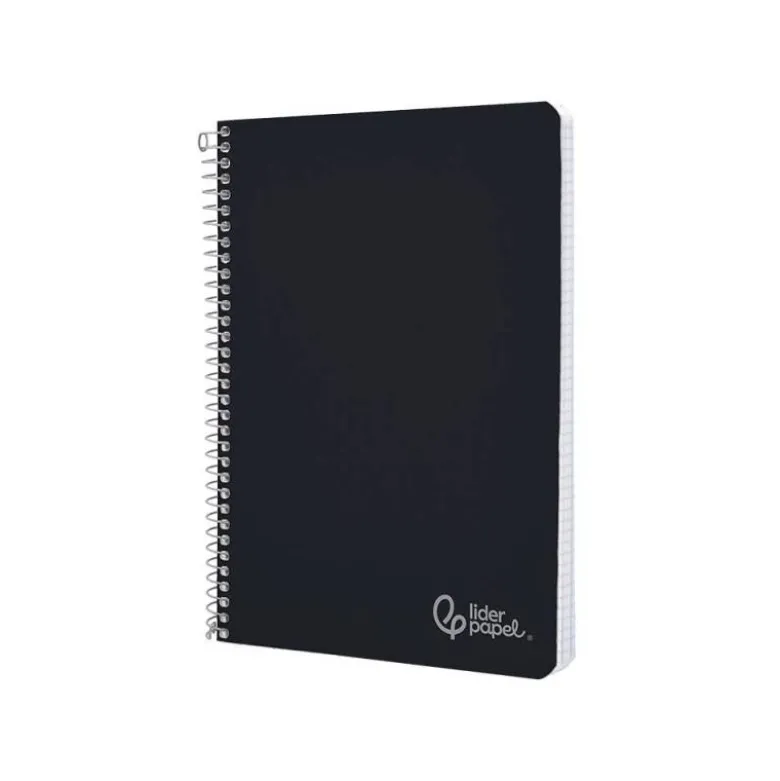 CUADERNO ESPIRAL LIDERPAPEL DIN A4 WITTY TAPA DURA 80H 90GR PAUTA 3,5MM CON MARGEN COLOR NEGRO