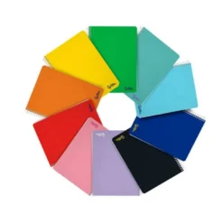 CUADERNO ESPIRAL LIDERPAPEL DIN A5 SMART TAPA BLANDA 80H 75GR HORIZONTAL 8MM CON MARGEN COLORES SURTIDOS