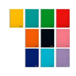 CUADERNO ESPIRAL LIDERPAPEL DIN A5 SMART TAPA BLANDA 80H 75GR LISO SIN MARGEN COLORES SURTIDOS