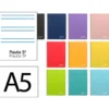 CUADERNO ESPIRAL LIDERPAPEL DIN A5 WITTY TAPA DURA 80H 90GR RAYADO MONTESSORI 5 MM COLORES SURTIDOS