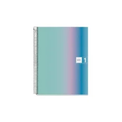 CUADERNO ESPIRAL MIQUELRIUS DIN A4 80 HOJAS 90 GR CUADRO 5 MM TAPA FORRADA AURORA SANTORINI