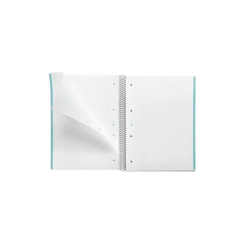 CUADERNO ESPIRAL MIQUELRIUS DIN A4 80 HOJAS 90 GR CUADRO 5 MM TAPA FORRADA AURORA SANTORINI