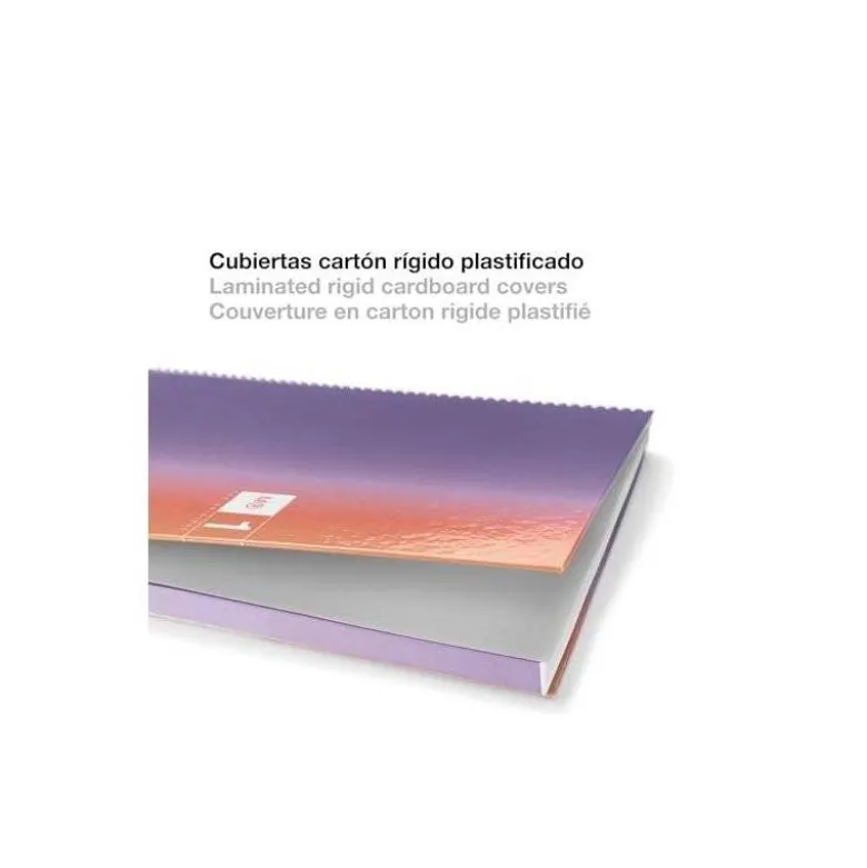 CUADERNO ESPIRAL MIQUELRIUS DIN A4 80 HOJAS 90 GR CUADRO 5 MM TAPA FORRADA AURORA SANTORINI