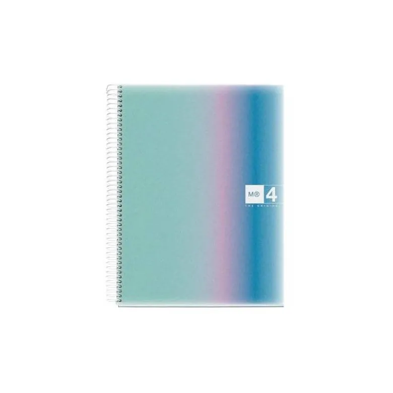 CUADERNO ESPIRAL MIQUELRIUS DIN A4 120 HOJAS 70 GR CUADRO 5 MM TAPA POLIPROPILENO AURORA SANTORINI