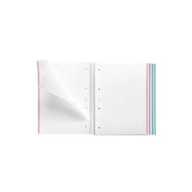 CUADERNO ESPIRAL MIQUELRIUS DIN A4 120 HOJAS 70 GR CUADRO 5 MM TAPA POLIPROPILENO AURORA SANTORINI
