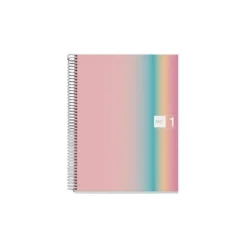 CUADERNO ESPIRAL MIQUELRIUS DIN A4 80 HOJAS 90 GR CUADRO 5 MM TAPA FORRADA AURORA WEST