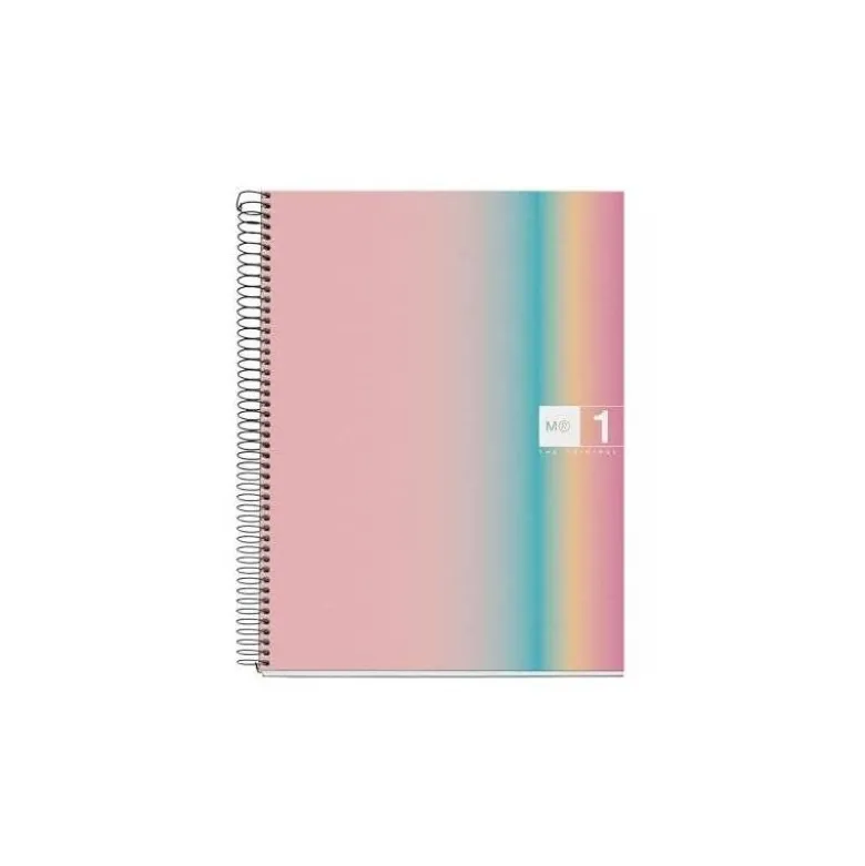 CUADERNO ESPIRAL MIQUELRIUS DIN A4 80 HOJAS 90 GR CUADRO 5 MM TAPA FORRADA AURORA WEST