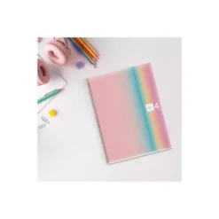 CUADERNO ESPIRAL MIQUELRIUS DIN A4 120 HOJAS 70 GR CUADRO 5 MM TAPA POLIPROPILENO AURORA WEST BAY