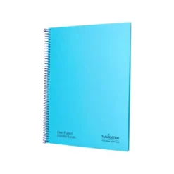 CUADERNO ESPIRAL NAVIGATOR A4 TAPA DURA 80H 80GR CUADRO 4MM CON MARGEN AZUL CLARO