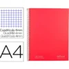CUADERNO ESPIRAL NAVIGATOR A4 TAPA DURA 80H 80GR CUADRO 4MM CON MARGEN ROJO