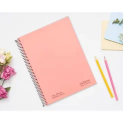 CUADERNO ESPIRAL NAVIGATOR DIN A4 MICRO TAPA FORRADA 120H 80GR CUADRO 5MM 5 BANDAS 4 TALADROS ROSA