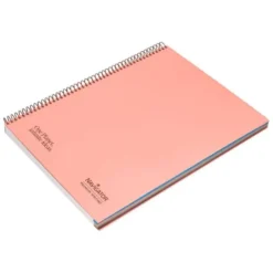 CUADERNO ESPIRAL NAVIGATOR DIN A4 MICRO TAPA FORRADA 120H 80GR CUADRO 5MM 5 BANDAS 4 TALADROS ROSA