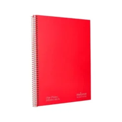 CUADERNO ESPIRAL NAVIGATOR A4 MICRO TAPA FORRADA 80H 80GR CUADRO 5MM 1 BANDA COLOR ROJO