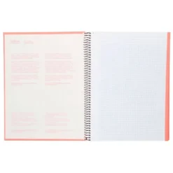 CUADERNO ESPIRAL NAVIGATOR A4 MICRO TAPA FORRADA 80H 80GR CUADRO 5MM 1 BANDA COLOR CORAL