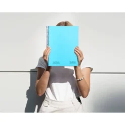 CUADERNO ESPIRAL NAVIGATOR A4 MICRO TAPA FORRADA 80H 80GR CUADRO 5 MM 1 BANDA COLOR CELESTE