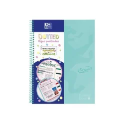 CUADERNO ESPIRAL OXFORD EUROPEANBOOK 0 SCHOOL TOUCH TAPA EXTRADURA DIN A4+ 80 HOJAS PUNTOS COLORES SURTIDOS