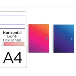 CUADERNO ESPIRAL OXFORD EUROPEANBOOK 5 TAPA EXTRADURA DIN A4+ 120 HOJAS HORIZONTAL KANGOO GRADIENT