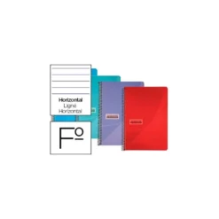 Cuaderno espiral Papercop Tamaño Folio Rayado Horizontal 90 gr 80 hojas Colores surtidos 80 hojas