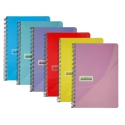 Cuaderno espiral papercop cuarto tapa plástico 80 hojas 90gr/m2 rayado horizontal con margen (NO SE PUEDE ELEGIR COLOR)