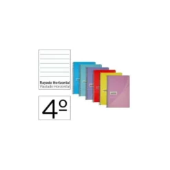Cuaderno espiral papercop cuarto tapa plástico 80 hojas 90gr/m2 rayado horizontal con margen (NO SE PUEDE ELEGIR COLOR)