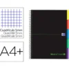 Cuaderno Oxford Ebook 5 DIN A4+ Negro y Verde 100 hojas Tapa Extradura Cuadricula 5 mm