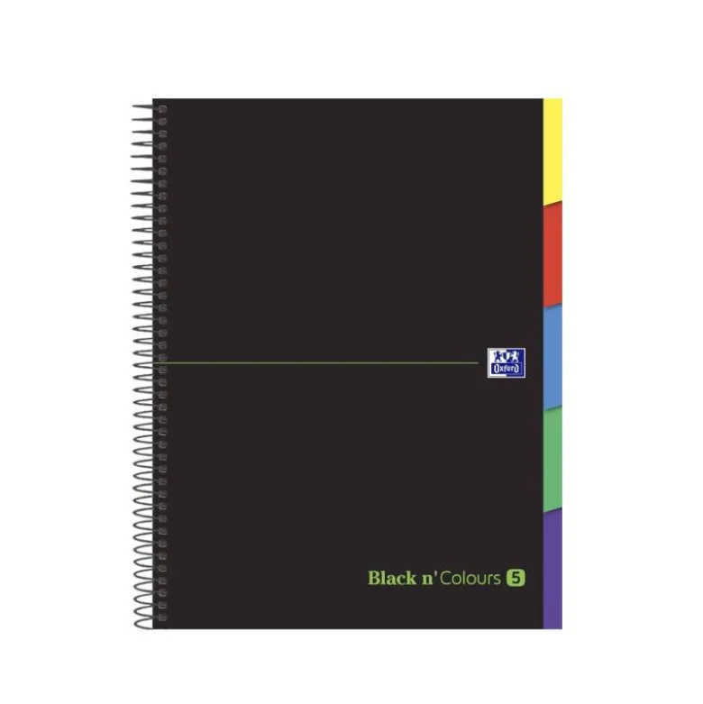 Cuaderno Oxford Ebook 5 DIN A4+ Negro y Verde 100 hojas Tapa Extradura Cuadricula 5 mm