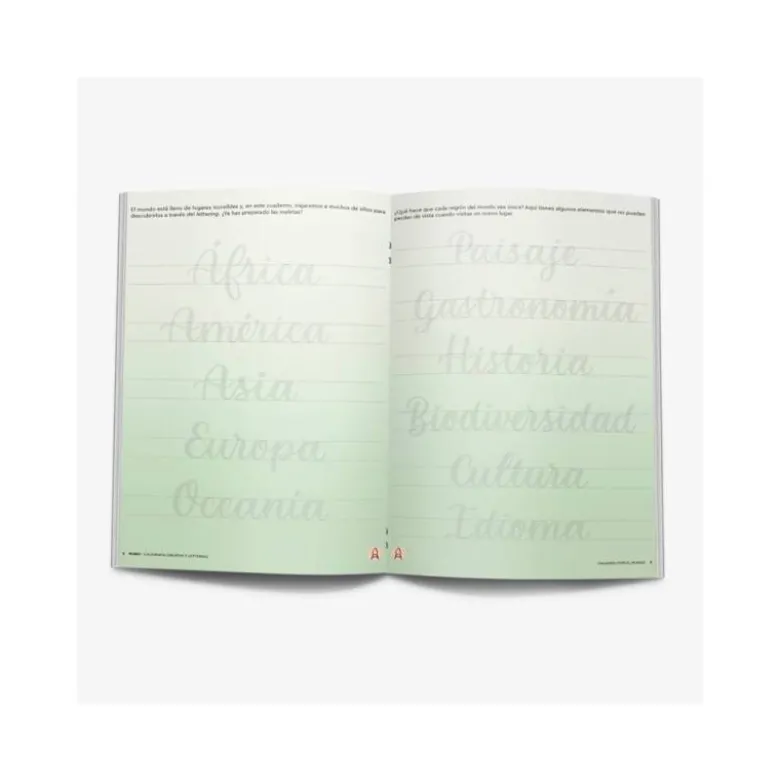 CUADERNO RUBIO LETTERING CALIGRAFIA CREATIVA VIAJANDO POR EL MUNDO
