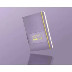 CUADERNO CON GOMILLA ANTARTIK NOTES TAPA DURA A5 HOJAS LISAS MORADO Y AMARILLO 100 HOJAS 80 GR FSC