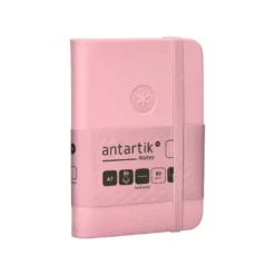 CUADERNO CON GOMILLA ANTARTIK NOTES TAPA DURA A7 HOJAS LISAS ROSA PASTEL 80 HOJAS 80 GR FSC