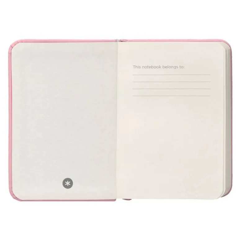 CUADERNO CON GOMILLA ANTARTIK NOTES TAPA DURA A7 HOJAS LISAS ROSA PASTEL 80 HOJAS 80 GR FSC