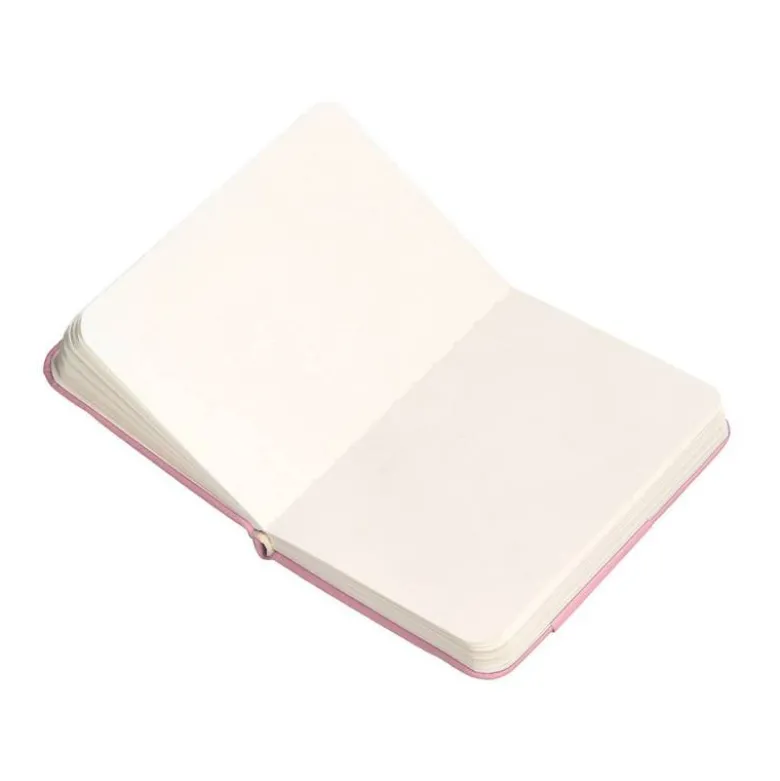 CUADERNO CON GOMILLA ANTARTIK NOTES TAPA DURA A7 HOJAS LISAS ROSA PASTEL 80 HOJAS 80 GR FSC