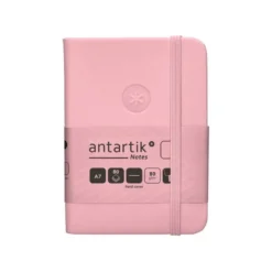 CUADERNO CON GOMILLA ANTARTIK NOTES TAPA DURA A7 HOJAS LISAS ROSA PASTEL 80 HOJAS 80 GR FSC