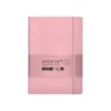 CUADERNO CON GOMILLA ANTARTIK NOTES TAPA BLANDA A5 HOJAS CUADRICULA ROSA PASTEL 80 HOJAS 80 GR FSC