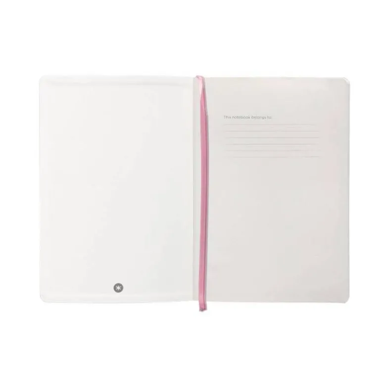 CUADERNO CON GOMILLA ANTARTIK NOTES TAPA BLANDA A5 HOJAS CUADRICULA ROSA PASTEL 80 HOJAS 80 GR FSC