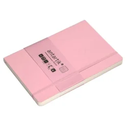 CUADERNO CON GOMILLA ANTARTIK NOTES TAPA BLANDA A5 HOJAS CUADRICULA ROSA PASTEL 80 HOJAS 80 GR FSC
